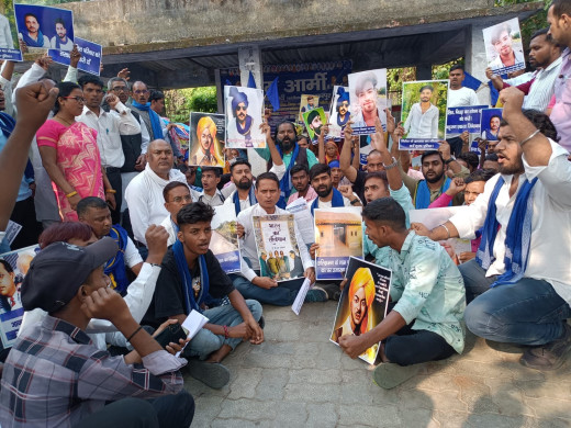 कमजोर वर्गों के अधिकारों के लिए भीम आर्मी का एक दिवसीय धरना